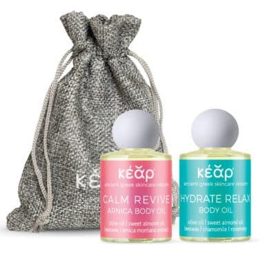 Kear mini body oils in branded pouch